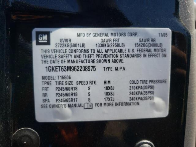 Photo 10 from auction – 2006 GMC ENVOY DENA with VIN 1GKET63M962208975