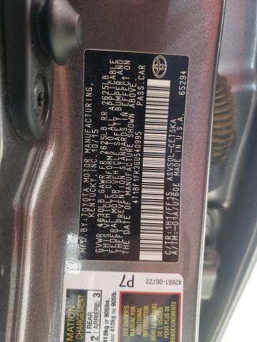 Photo 10 from auction – 2016 TOYOTA CAMRY LE with VIN 4T1BF1FK3GU540995