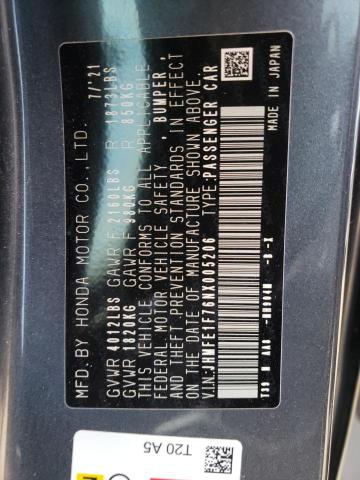 Photo 10 from auction – 2022 HONDA CIVIC EX with VIN JHMFE1F76NX005206