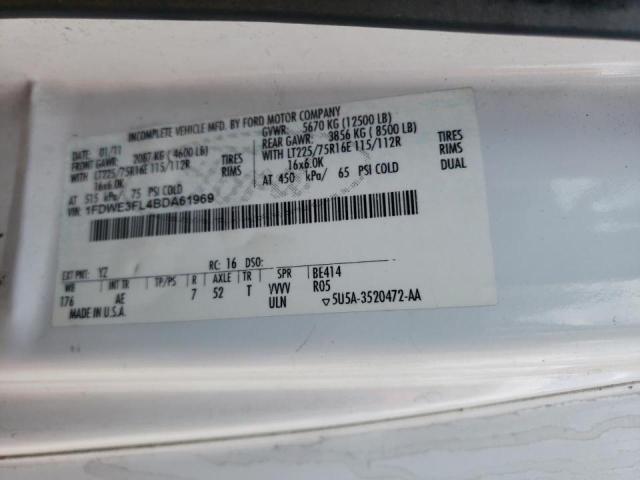 Photo 10 from auction – 2011 FORD ECONOLINE with VIN 1FDWE3FL4BDA61969
