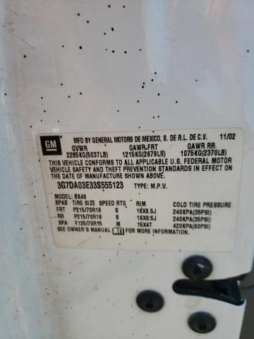 Photo 10 from auction – 2003 PONTIAC AZTEK with VIN 3G7DA03E33S555123