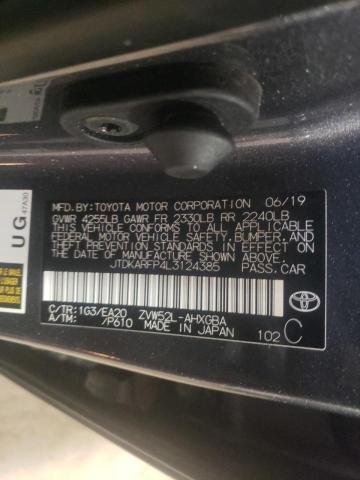 Photo 10 from auction – 2020 TOYOTA PRIUS PRIM with VIN JTDKARFP4L3124385