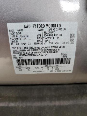 Photo 10 from auction – 2020 FORD EXPLORER X with VIN 1FMSK8DHXLGA50798