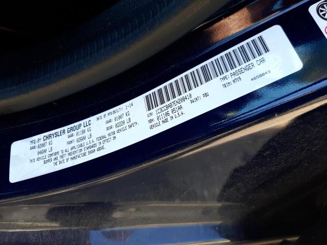 Photo 10 from auction – 2014 CHRYSLER 200 LX with VIN 1C3CCBAB7EN208410