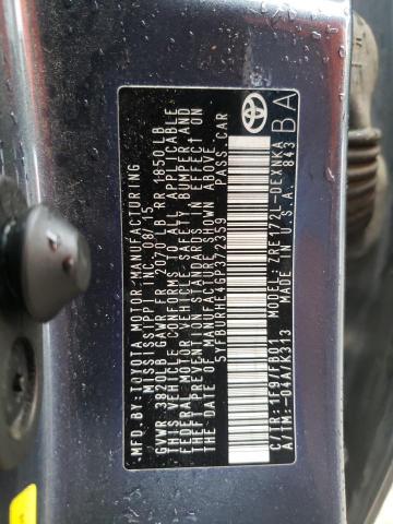 Photo 10 from auction – 2016 TOYOTA COROLLA L with VIN 5YFBURHE4GP372359
