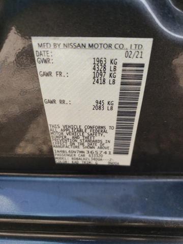 Photo 10 from auction – 2021 NISSAN ALTIMA SV with VIN 1N4BL4DV7MN365741