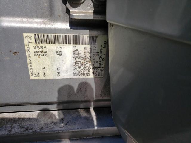 Photo 10 from auction – 2010 NISSAN ALTIMA BAS with VIN 1N4AL2AP3AN424317