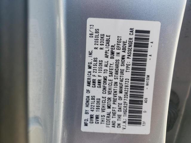 Photo 10 from auction – 2013 HONDA ACCORD EX with VIN 1HGCR2F72DA228733