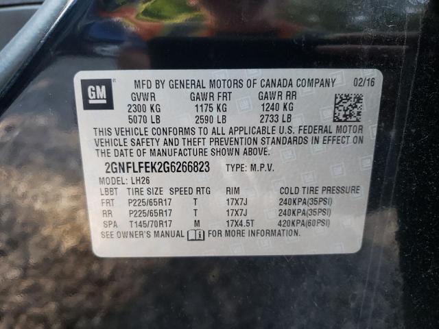 Photo 10 from auction – 2016 CHEVROLET EQUINOX LT with VIN 2GNFLFEK2G6266823