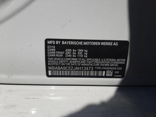 Photo 10 from auction – 2018 BMW 320 I with VIN WBA8A9C52JAH13473