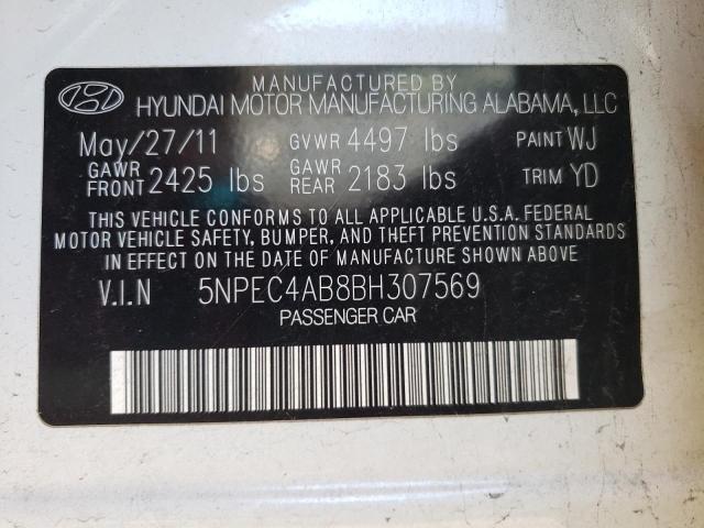 Photo 10 from auction – 2011 HYUNDAI SONATA SE with VIN 5NPEC4AB8BH307569