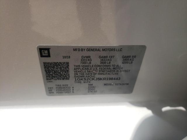 Photo 10 from auction – 2019 GMC YUKON DENA with VIN 1GKS2CKJ5KR198443