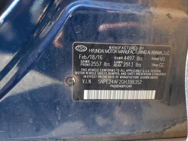 Photo 10 from auction – 2016 HYUNDAI SONATA SE with VIN 5NPE24AF2GH398352