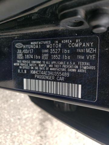 Photo 10 from auction – 2017 HYUNDAI ACCENT SE with VIN KMHCT4AE3HU355489