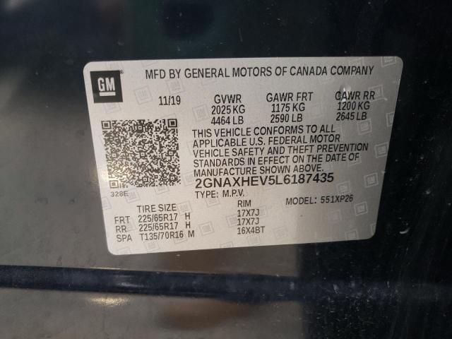 Photo 10 from auction – 2020 CHEVROLET EQUINOX LS with VIN 2GNAXHEV5L6187435