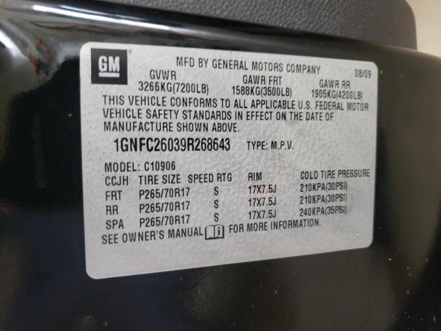 Photo 10 from auction – 2009 CHEVROLET SUBURBAN C with VIN 1GNFC26039R268643
