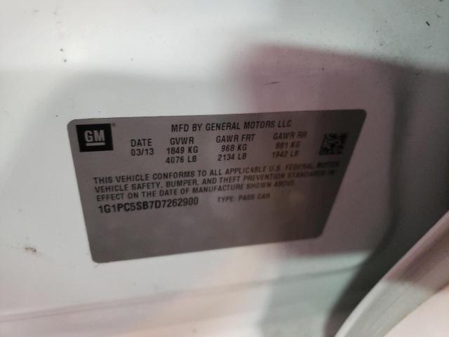Photo 10 from auction – 2013 CHEVROLET CRUZE LT with VIN 1G1PC5SB7D7262900