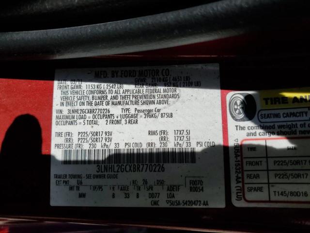 Photo 10 from auction – 2011 LINCOLN MKZ with VIN 3LNHL2GCXBR770226