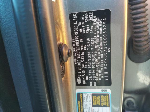Photo 10 from auction – 2011 KIA SORENTO EX with VIN 5XYKUDA23BG039294