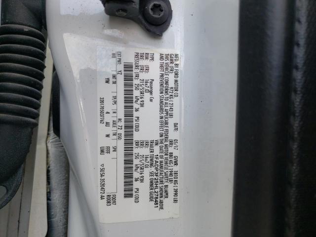 Photo 10 from auction – 2017 FORD FOCUS SE with VIN 1FADP3F25HL278481