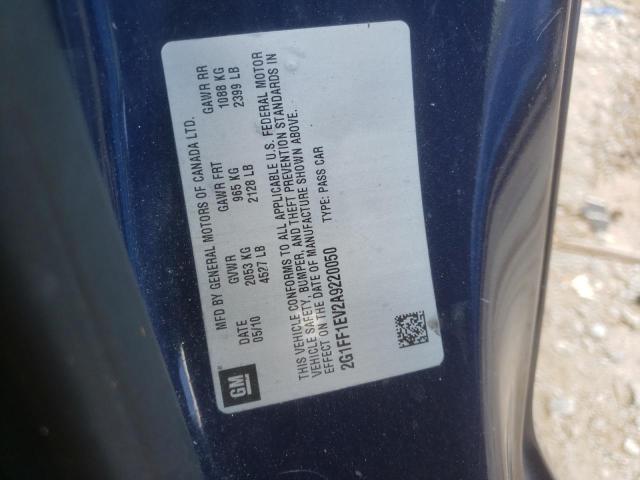 Photo 10 from auction – 2010 CHEVROLET CAMARO LT with VIN 2G1FF1EV2A9220050