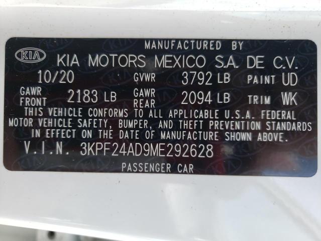 Photo 10 from auction – 2021 KIA FORTE FE with VIN 3KPF24AD9ME292628
