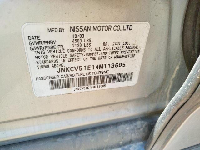 Photo 10 from auction – 2004 INFINITI G35 with VIN JNKCV51E14M113605