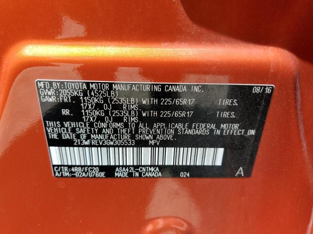 Photo 10 from auction – 2016 TOYOTA RAV4 XLE with VIN 2T3WFREV3GW305533