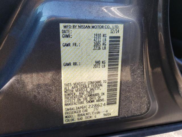 Photo 10 from auction – 2015 NISSAN ALTIMA 2.5 with VIN 1N4AL3AP6FC228624