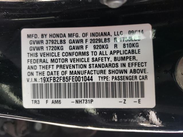 Photo 10 from auction – 2015 HONDA CIVIC EX with VIN 19XFB2F85FE001044