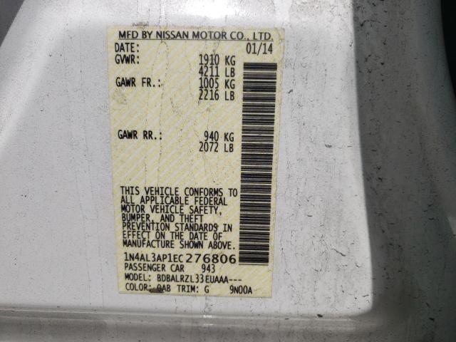 Photo 10 from auction – 2014 NISSAN ALTIMA 2.5 with VIN 1N4AL3AP1EC276806