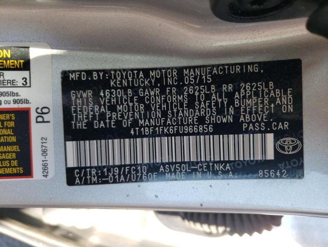 Photo 10 from auction – 2015 TOYOTA CAMRY LE with VIN 4T1BF1FK6FU966856