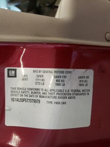 Photo 10 from auction – 2007 CHEVROLET COBALT LT with VIN 1G1AL55F577379979