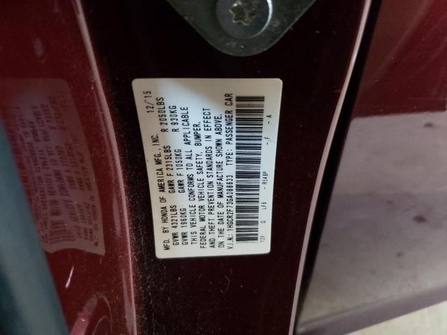 Photo 10 from auction – 2016 HONDA ACCORD EX with VIN 1HGCR2F73GA088633