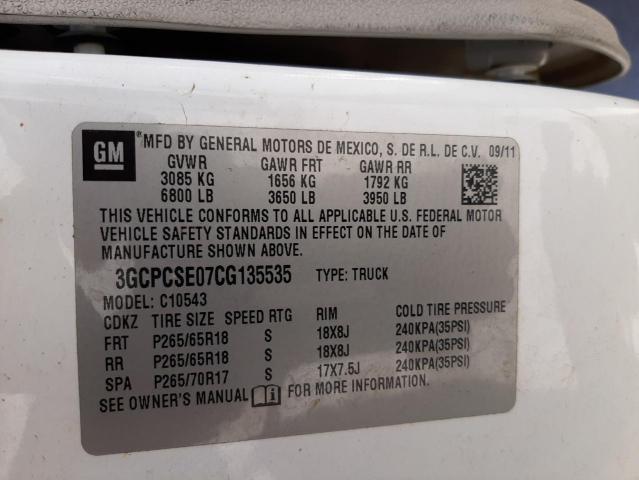 Photo 10 from auction – 2012 CHEVROLET SILVERADO with VIN 3GCPCSE07CG135535