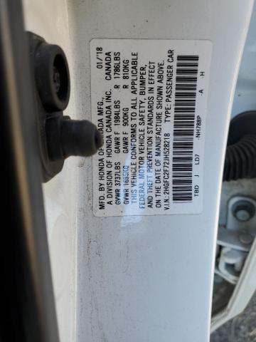 Photo 10 from auction – 2018 HONDA CIVIC EX with VIN 2HGFC2F72JH528218