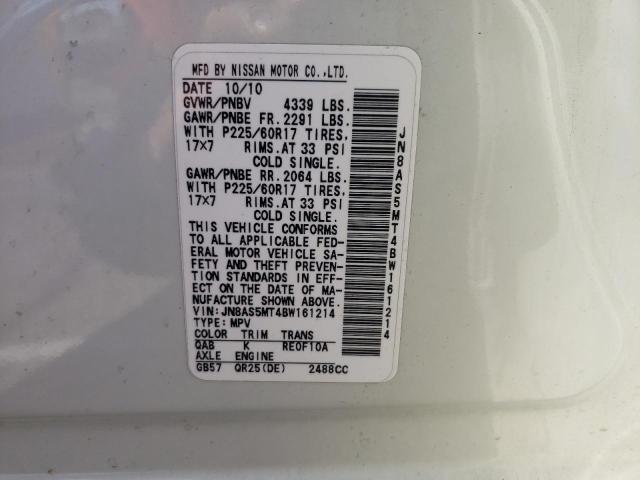 Photo 10 from auction – 2011 NISSAN ROGUE S with VIN JN8AS5MT4BW161214