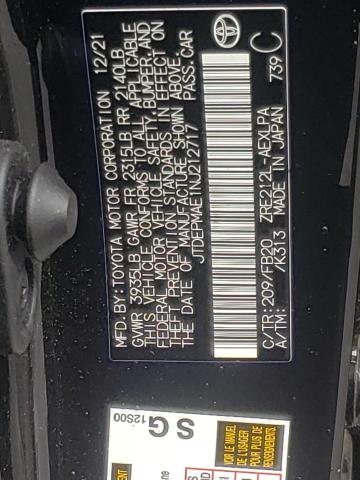 Photo 10 from auction – 2022 TOYOTA COROLLA LE with VIN JTDEPMAE1NJ212717