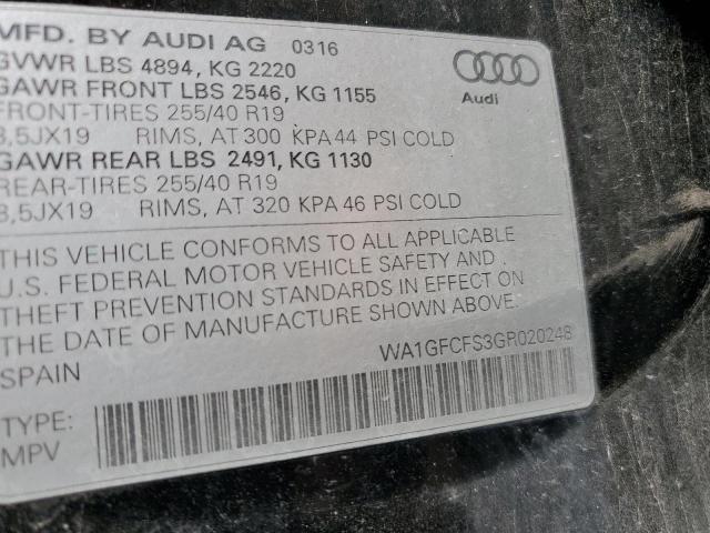 Zdjęcie 10 z aukcji – 2016 AUDI Q3 PRESTIG z VIN WA1GFCFS3GR020248