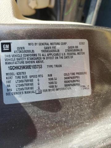 Photo 10 from auction – 2008 CHEVROLET SILVERADO with VIN 1GCHK29K98E103753