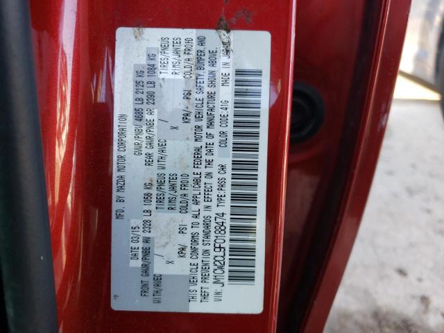 Photo 10 from auction – 2015 MAZDA 5 TOURING with VIN JM1CW2CL9F0188474