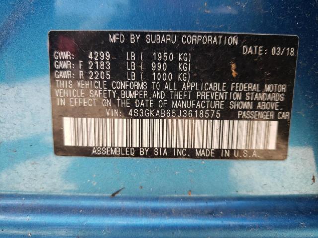 Photo 10 from auction – 2018 SUBARU IMPREZA PR with VIN 4S3GKAB65J3618575