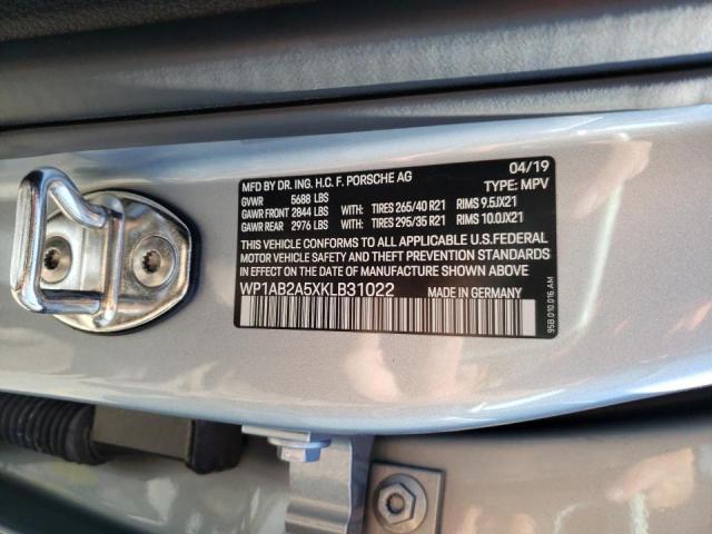 Photo 10 from auction – 2019 PORSCHE MACAN S with VIN WP1AB2A5XKLB31022