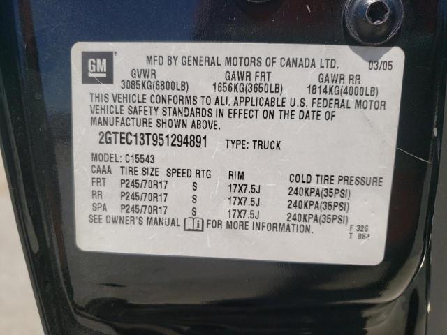 Photo 10 from auction – 2005 GMC NEW SIERRA with VIN 2GTEC13T951294891