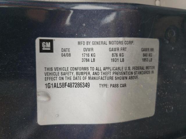 Photo 10 from auction – 2008 CHEVROLET COBALT LT with VIN 1G1AL58F487286349