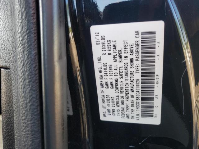Photo 10 from auction – 2012 HONDA ACCORD EXL with VIN 1HGCS1B80CA010026