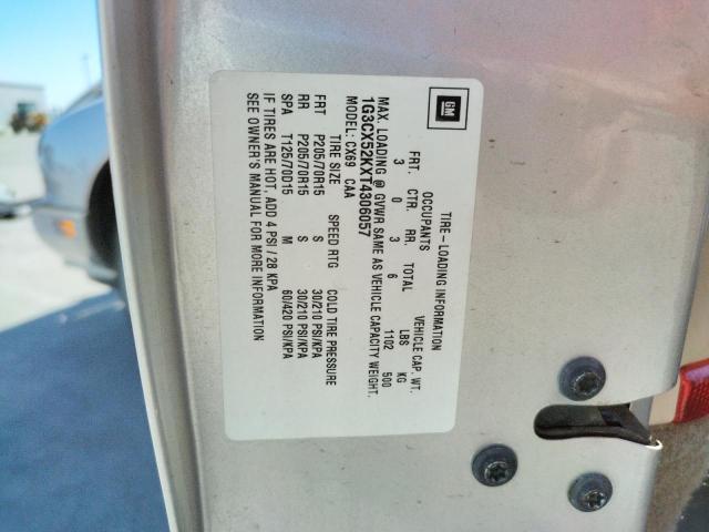 Photo 10 from auction – 1996 OLDSMOBILE 98 REGENCY with VIN 1G3CX52KXT4306057