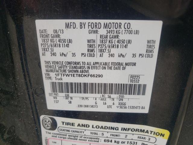 Photo 10 from auction – 2013 FORD F150 SUPER with VIN 1FTFW1ET8DKF66290