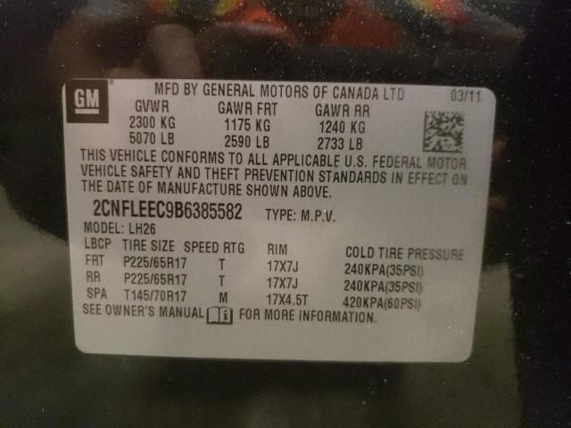 Photo 10 from auction – 2011 CHEVROLET EQUINOX LT with VIN 2CNFLEEC9B6385582