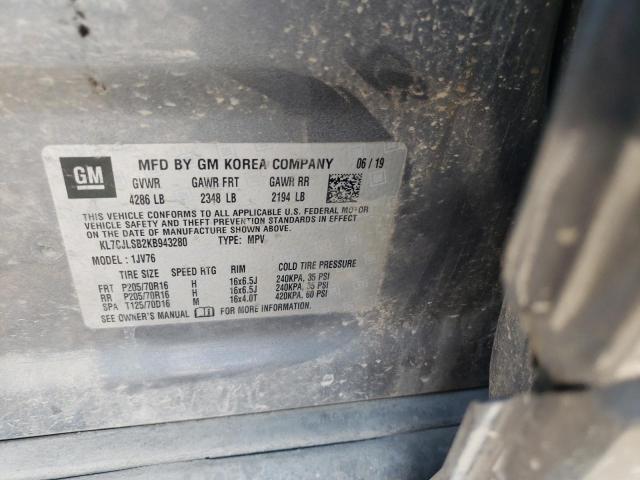 Photo 10 from auction – 2019 CHEVROLET TRAX 1LT with VIN KL7CJLSB2KB943280